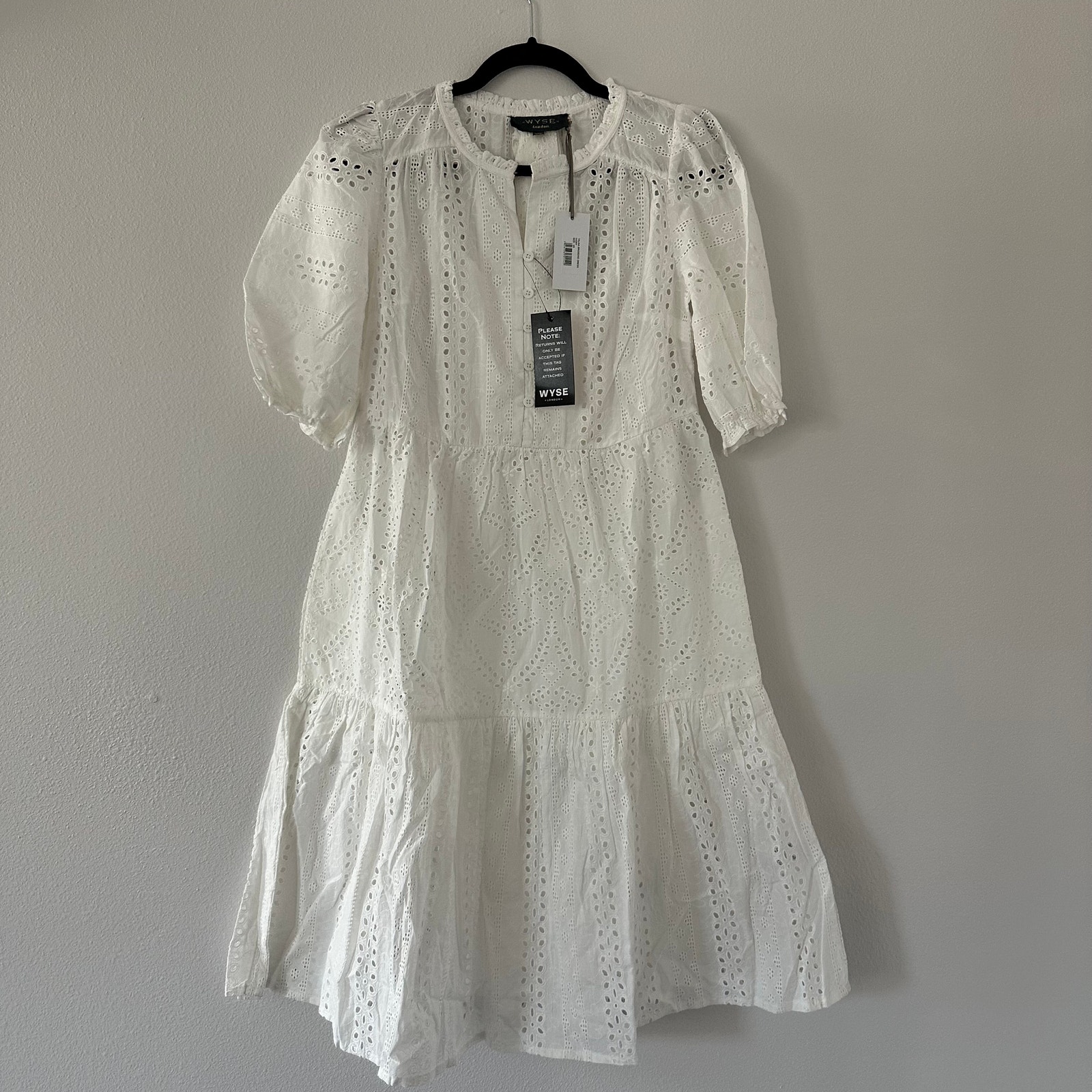 Wyse London Talina Broderie Dress Ivory New Size Us 2 — image 2 of 8